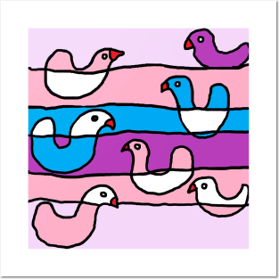 Duck pattern Posters and Art